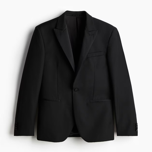 Men’s H&M Slim Fit Tuxedo Style Blazer - Picture 1 of 7